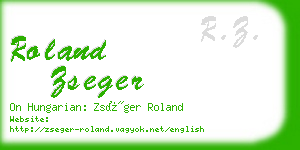 roland zseger business card